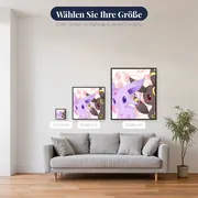 Diamond Painting Pokémon Das Chibi-Herz-Duo – verfügbare Größen