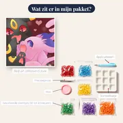Diamond Painting Pokémon Tedere Verbondenheid – inhoud van het pakket