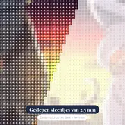Diamond Painting Pokémon Schemering boven de Stad – close-up van de steentjes