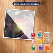 Diamond Painting Pokémon Tramonto sulla Città – kit pronto per iniziare