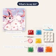 Pokémon Diamond Painting Sylveon's Sweet Dream – kit contents