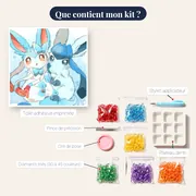Diamond Painting Pokémon Duo de Glace et de Rêve – contenu du kit