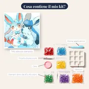 Diamond Painting Pokémon Duo di Ghiaccio e Sogno – contenuto del kit