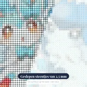 Diamond Painting Pokémon Duo van IJs en Droom – close-up van de steentjes