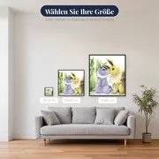 Diamond Painting Pokémon Geschwister in Aquarell – verfügbare Größen