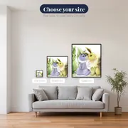 Pokémon Diamond Painting Watercolour Siblings – available sizes