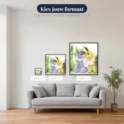 Diamond Painting Pokémon Broers en Zussen in Aquarel – beschikbare formaten