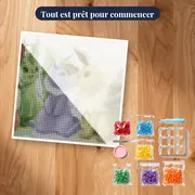 Diamond Painting Pokémon La Fratrie Aquarelle – kit prêt à commencer