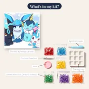 Pokémon Diamond Painting The Polar Quartet – kit contents
