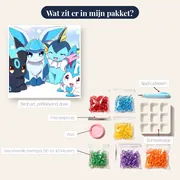 Diamond Painting Pokémon Het Poolkwartet – inhoud van het pakket