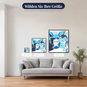 Diamond Painting Pokémon Das Polar-Quartett – verfügbare Größen