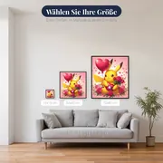 Diamond Painting Pokémon Pikachu Liebeserklärung – verfügbare Größen