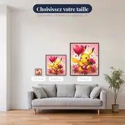 Diamond Painting Pokémon Pikachu Déclaration d'Amour – tailles disponibles