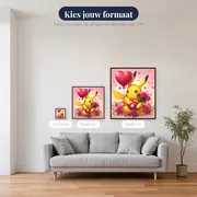 Diamond Painting Pokémon Pikachu Liefdesverklaring – beschikbare formaten