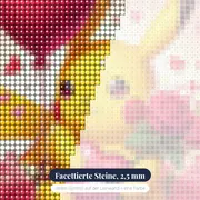 Diamond Painting Pokémon Pikachu Liebeserklärung – Nahaufnahme der Steine