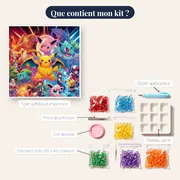 Diamond Painting Pokémon L'Épopée des Champions – contenu du kit