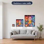 Diamond Painting Pokémon L'Épopée des Champions – tailles disponibles