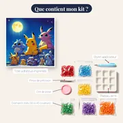 Diamond Painting Pokémon Complainte au Clair de Lune – contenu du kit