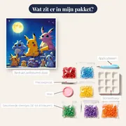 Diamond Painting Pokémon Klaaglied bij Maanlicht – inhoud van het pakket