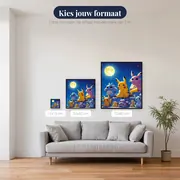 Diamond Painting Pokémon Klaaglied bij Maanlicht – beschikbare formaten