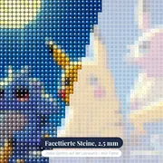 Diamond Painting Pokémon Klage im Mondschein – Nahaufnahme der Steine
