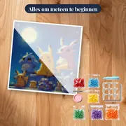 Diamond Painting Pokémon Klaaglied bij Maanlicht – pakket klaar om te beginnen