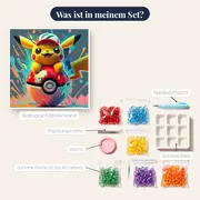 Diamond Painting Pokémon Pikachu Pop Art – Inhalt des Sets