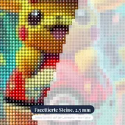 Diamond Painting Pokémon Pikachu Pop Art – Nahaufnahme der Steine