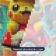 Diamond Painting Pokémon Pikachu Pop Art – primo piano dei diamanti
