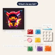 Pokémon Diamond Painting Pikachu Starry Shine – kit contents