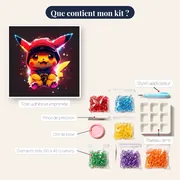 Diamond Painting Pokémon Pikachu Éclat Stellaire – contenu du kit