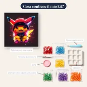 Diamond Painting Pokémon Pikachu Splendore Stellare – contenuto del kit