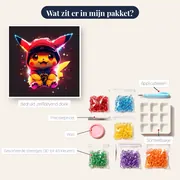 Diamond Painting Pokémon Pikachu Schitterende Ster – inhoud van het pakket