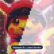 Diamond Painting Pokémon Pikachu Éclat Stellaire – gros plan des diamants