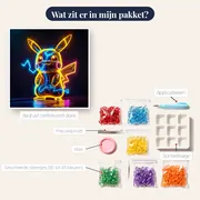 Diamond Painting Pokémon Pikachu Neon Bliksem – inhoud van het pakket
