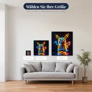 Diamond Painting Pokémon Pikachu Neonblitz – verfügbare Größen