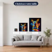 Diamond Painting Pokémon Pikachu Foudre Néon – tailles disponibles