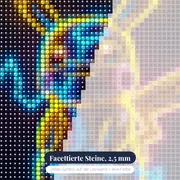 Diamond Painting Pokémon Pikachu Neonblitz – Nahaufnahme der Steine