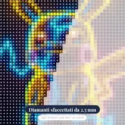 Diamond Painting Pokémon Pikachu Fulmine Neon – primo piano dei diamanti