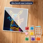 Diamond Painting Pokémon Pikachu Neonblitz – Set bereit zum Loslegen