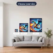 Pokémon Diamond Painting Charizard Elemental Fury – available sizes