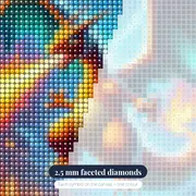 Pokémon Diamond Painting Charizard Elemental Fury – diamond close-up