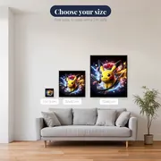 Pokémon Diamond Painting Pikachu Electric Vortex – available sizes