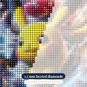 Pokémon Diamond Painting Pikachu Electric Vortex – diamond close-up