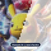 Diamond Painting Pokémon Pikachu Vortex Électrique – gros plan des diamants