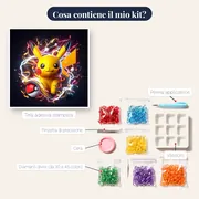 Diamond Painting Pokémon Pikachu Flusso di Energia – contenuto del kit