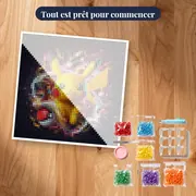 Diamond Painting Pokémon Pikachu Flux d'Énergie – kit prêt à commencer