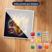 Diamond Painting Pokémon Pikachu Flusso di Energia – kit pronto per iniziare