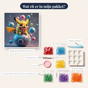 Diamond Painting Pokémon Pikachu Bellenfestival – inhoud van het pakket