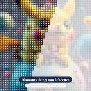 Diamond Painting Pokémon Pikachu Festival des Bulles – gros plan des diamants